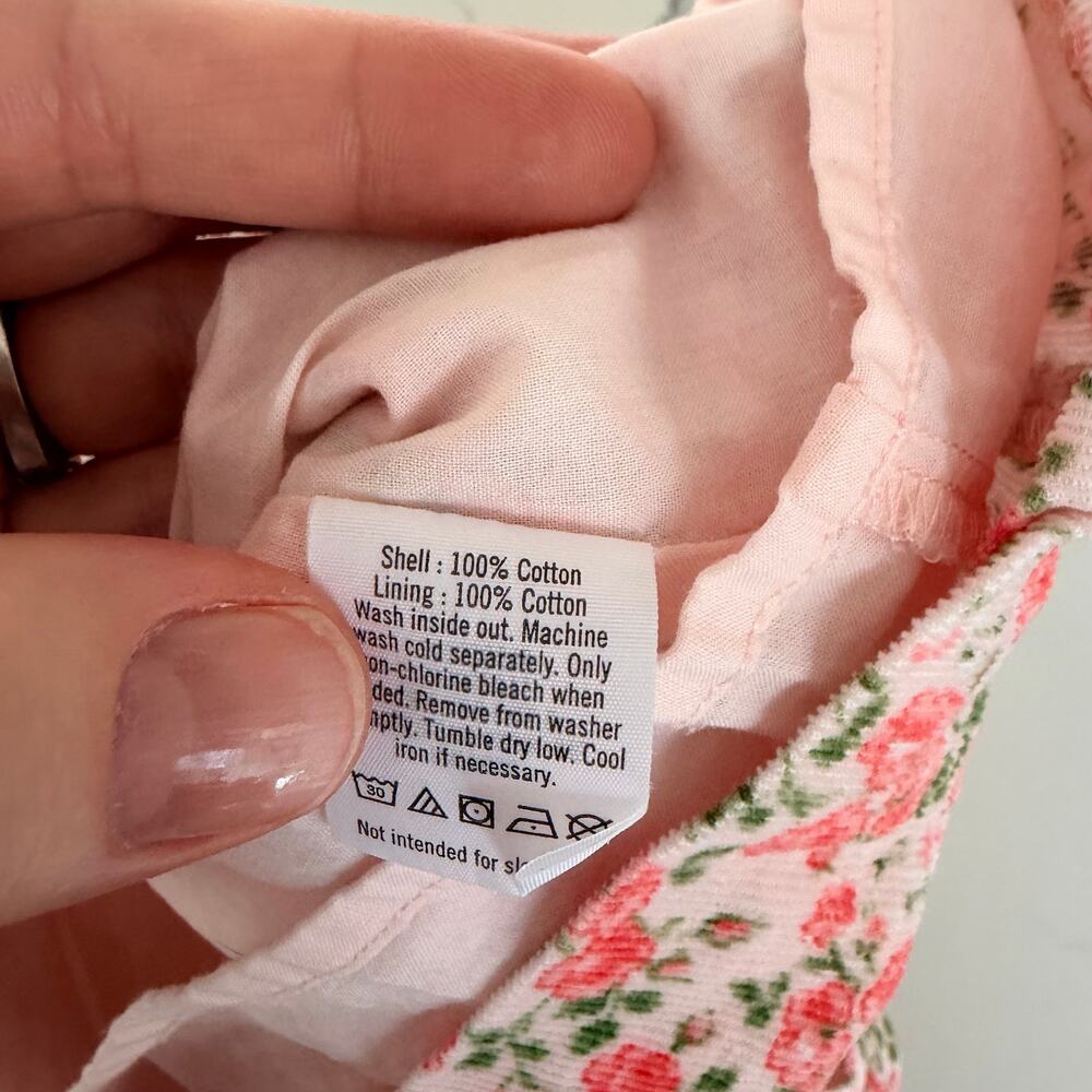 Janie and Jack Corduroy Floral Dress - 3-6 Months - Picture 6 of 6